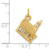 14k 3-D Church Charm