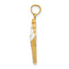 14k Enameled Vanilla Ice Cream Cone Pendant