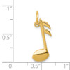 14k Polished Flat-Backed Musical Note Charm