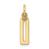 14k Small Elongated Number 0 Charm 14k Small Elongated Number 0 Charm