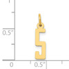 14k Small Elongated Number 5 Charm 14k Small Elongated Number 5 Charm