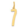 14k Small Elongated Number 7 Charm 14k Small Elongated Number 7 Charm