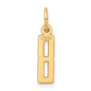 14k Small Elongated Number 8 Charm 14k Small Elongated Number 8 Charm