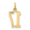 14k Small Elongated Number 17 Charm 14k Small Elongated Number 17 Charm