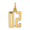 14k Small Elongated Number 50 Charm 14k Small Elongated Number 50 Charm
