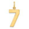 14k Medium Polished Number 7 Charm