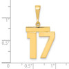 14k Medium Polished Number 17 Charm 14k Medium Polished Number 17 Charm