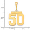 14k Medium Polished Number 50 Charm