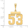 14k Medium Polished Number 53 Charm 14k Medium Polished Number 53 Charm