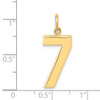 14k  Large Polished Number 7 Charm