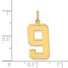 14k  Large Polished Number 9 Charm 14k  Large Polished Number 9 Charm