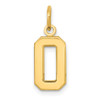 14k Small Polished Number 0 Charm 14k Small Polished Number 0 Charm