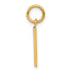 14k Small Polished Number 1 Charm