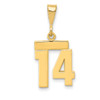 14k Small Polished Number 14 Charm 14k Small Polished Number 14 Charm