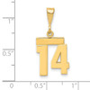 14k Small Polished Number 14 Charm 14k Small Polished Number 14 Charm