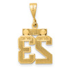 14k Small Polished Number 23 Charm 14k Small Polished Number 23 Charm