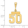 14k Small Polished Number 50 Charm 14k Small Polished Number 50 Charm