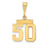 14k Small Polished Number 50 Charm 14k Small Polished Number 50 Charm