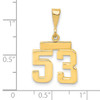 14k Small Polished Number 53 Charm 14k Small Polished Number 53 Charm