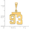 14k Small Polished Number 93 Charm 14k Small Polished Number 93 Charm