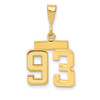14k Small Polished Number 93 Charm 14k Small Polished Number 93 Charm
