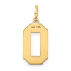 14k Medium Satin Number 0 Charm 14k Medium Satin Number 0 Charm