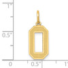 14k Medium Satin Number 0 Charm 14k Medium Satin Number 0 Charm