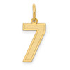 14k Medium Satin Number 7 Charm 14k Medium Satin Number 7 Charm