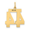 14k Medium Satin Number 44 Charm