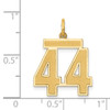 14k Medium Satin Number 44 Charm