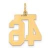 14k Medium Satin Number 46 Charm 14k Medium Satin Number 46 Charm
