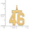 14k Medium Satin Number 46 Charm 14k Medium Satin Number 46 Charm