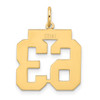 14k Medium Satin Number 63 Charm 14k Medium Satin Number 63 Charm