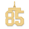 14k Medium Satin Number 85 Charm 14k Medium Satin Number 85 Charm