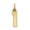14k Small Satin Number 1 Charm 14k Small Satin Number 1 Charm