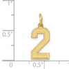 14k Small Satin Number 2 Charm 14k Small Satin Number 2 Charm