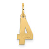 14k Small Satin Number 4 Charm 14k Small Satin Number 4 Charm