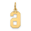 14k Small Satin Number 6 Charm 14k Small Satin Number 6 Charm