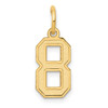 14k Small Satin Number 8 Charm 14k Small Satin Number 8 Charm