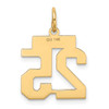 14k Small Satin Number 25 Charm 14k Small Satin Number 25 Charm