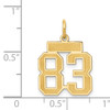14k Small Satin Number 83 Charm 14k Small Satin Number 83 Charm