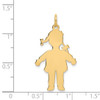 14k Plain Polished Large Girl Charm