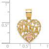 14k Two-tone NANA Heart Pendant