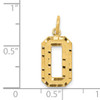 14k Medium Diamond-cut Number 0 Charm 14k Medium Diamond-cut Number 0 Charm