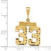 14k Medium Diamond-cut Number 33 Charm 14k Medium Diamond-cut Number 33 Charm