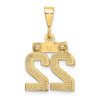 14k Small Brushed Diamond-cut Number 22 Charm 14k Small Brushed Diamond-cut Number 22 Charm