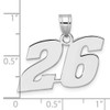 14kw Polished Block Number 26 Pendant 14kw Polished Block Number 26 Pendant