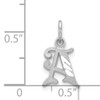 14KW Diamond-cut Letter A Initial Charm