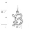 14KW Diamond-cut Letter B Initial Charm