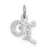 14KW Diamond-cut Letter P Initial Charm